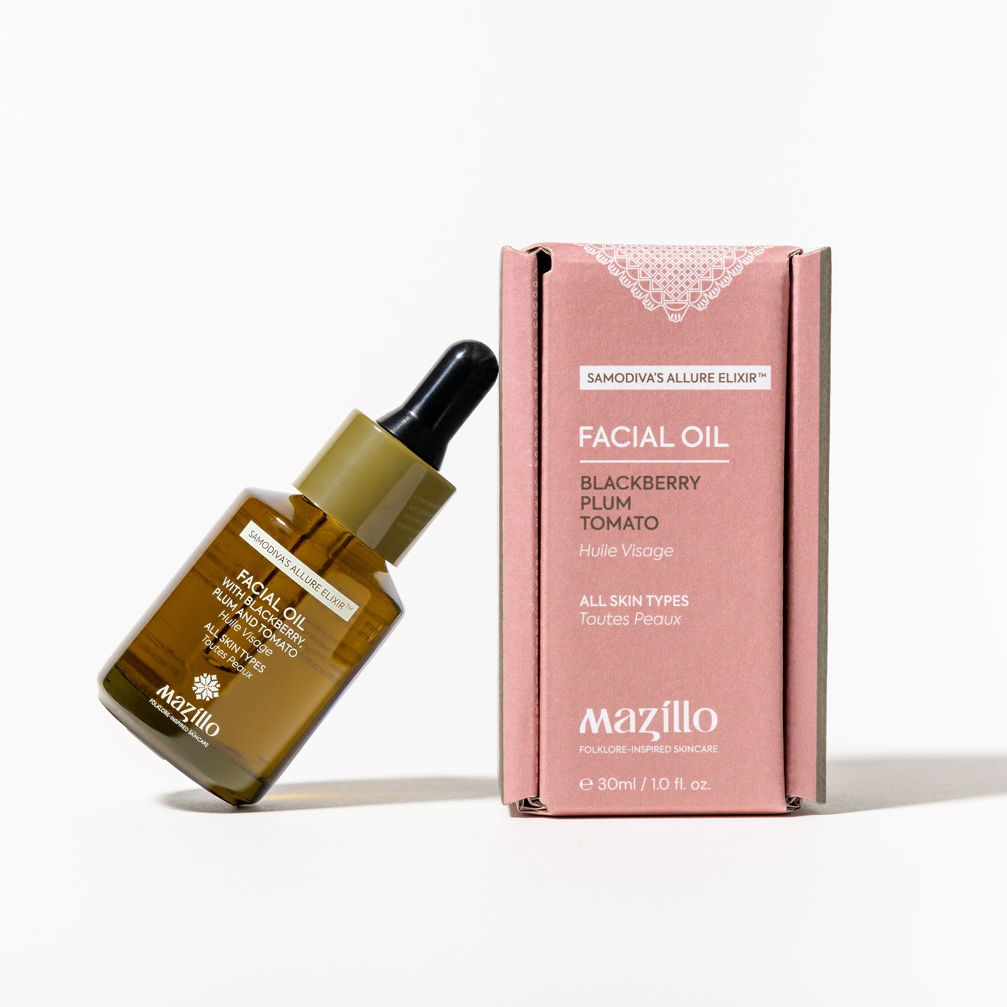 Samodiva’s Allure Elixir Facial Oil Packaging shot