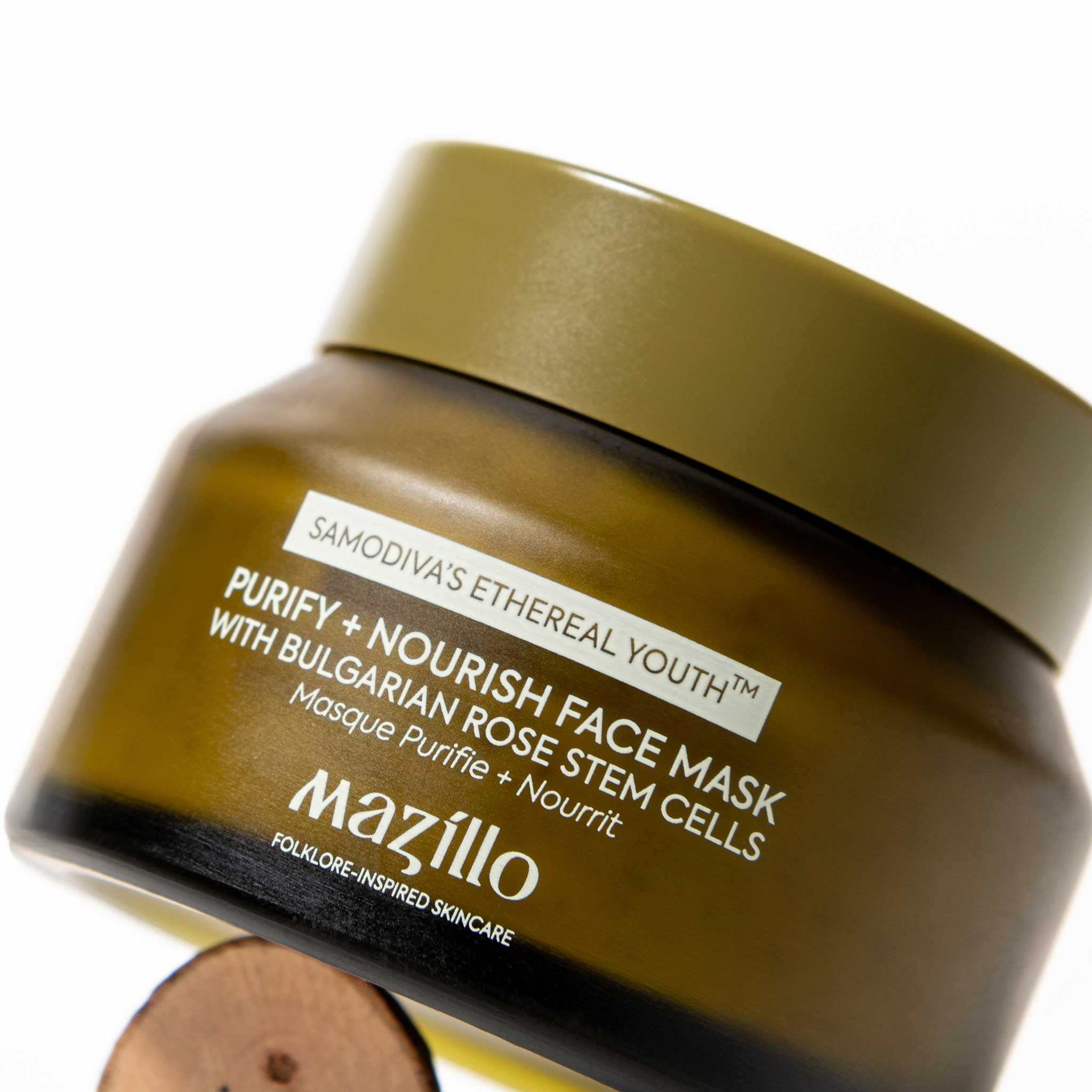 Samodiva’s Ethereal Youth Purify+Nourish Face Mask Close Up